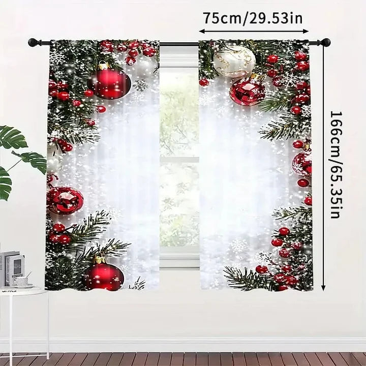 FrostLinen – Vorhänge mit Weihnachtsmotiv