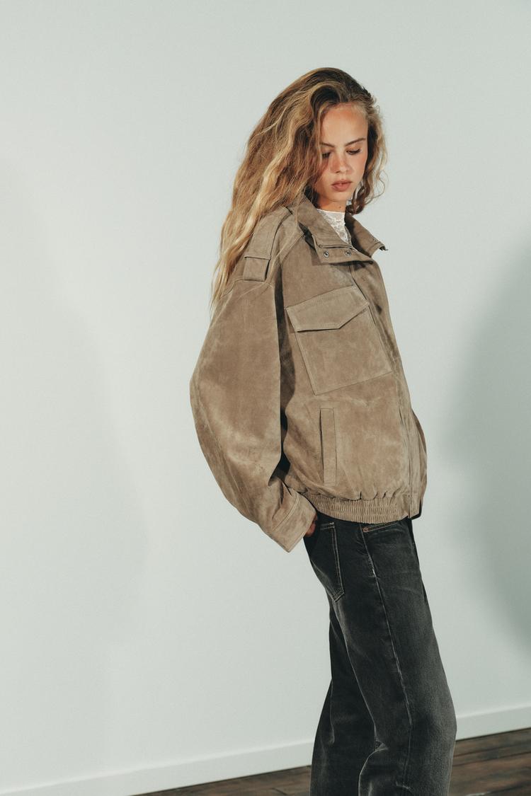 Sophia™ | Wildlederjacke Marble Sand