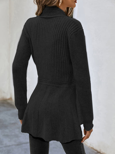 Hellgrauer Rüschen-Cardigan - Anna