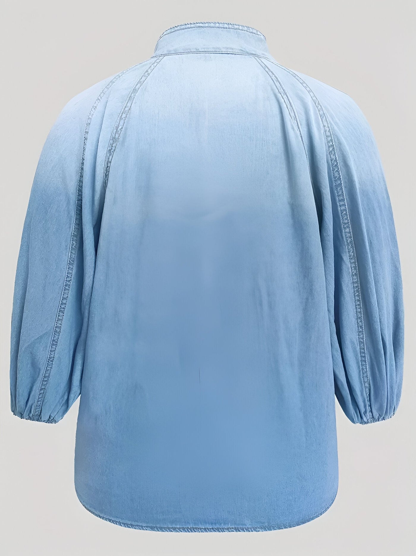 Loralye | Elegante Denim-Bluse mit Schleifenfront