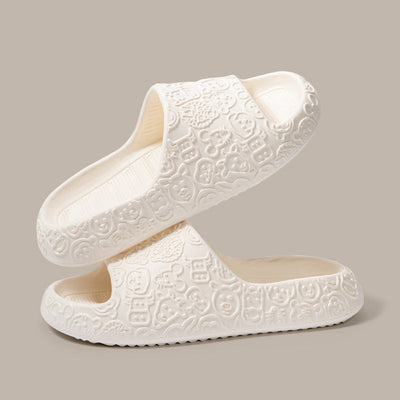 Sandra – Modische Dicke rutschfeste Hausschuhe mit Cartoon-Motiv