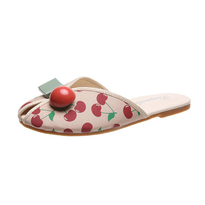 Joanne – Flache Damen-Strandslipper mit Kirschzehenkappe