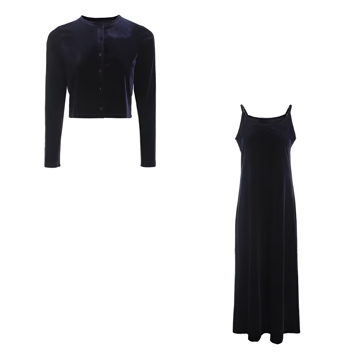 Heidi | Elegantes Samt-Westen & Trägerkleid-Set