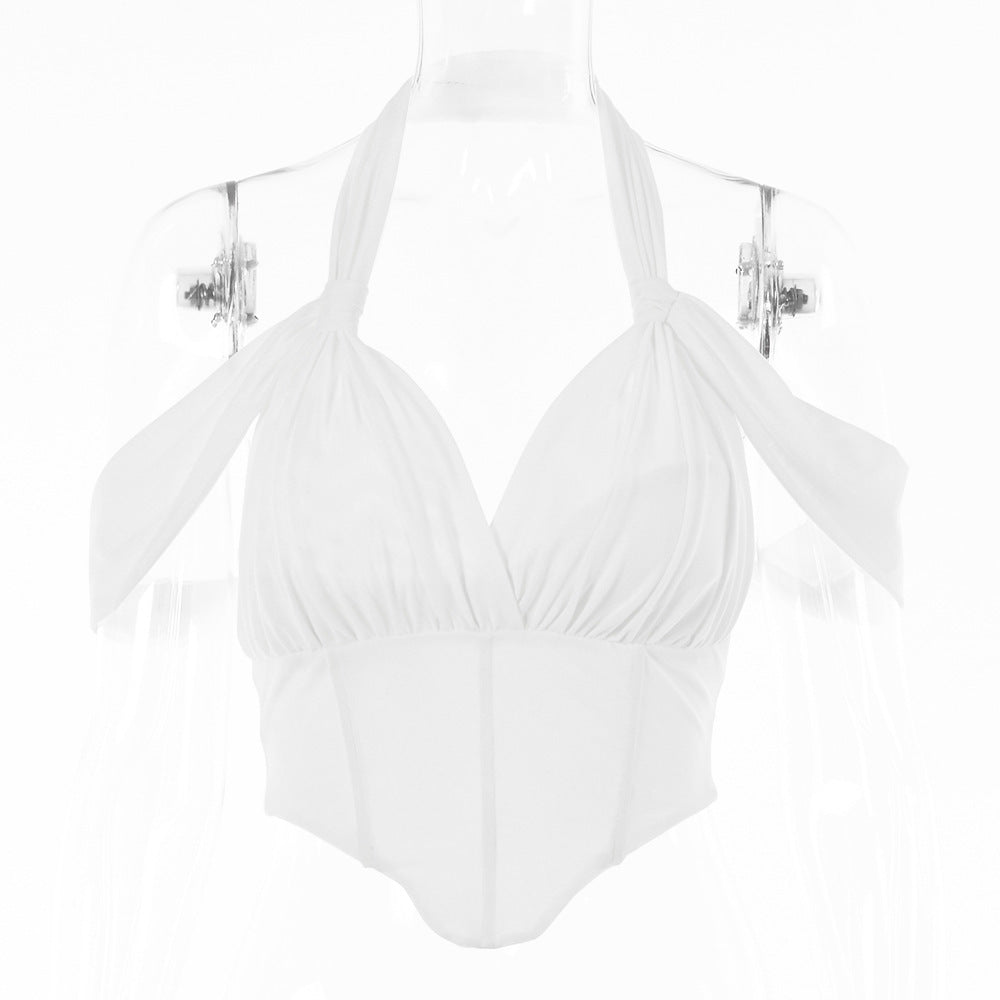 Anna – Tunika mit Fischgrätenmuster und Neckholder