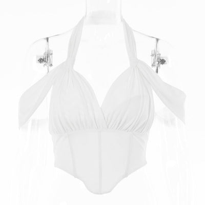 Anna – Tunika mit Fischgrätenmuster und Neckholder