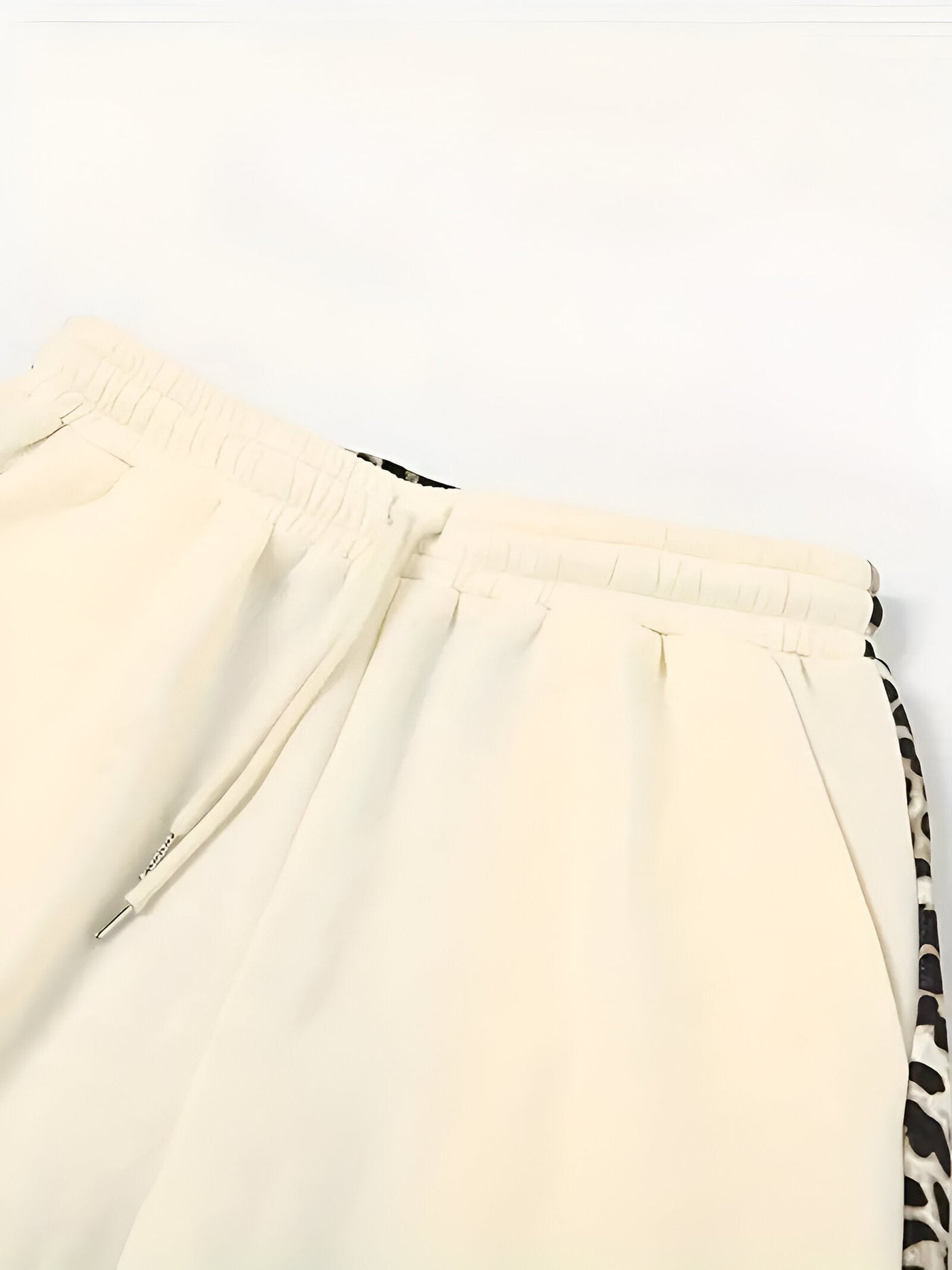 Rhea | Fleecegefütterte Leopard-Print Color-Block Freizeithose