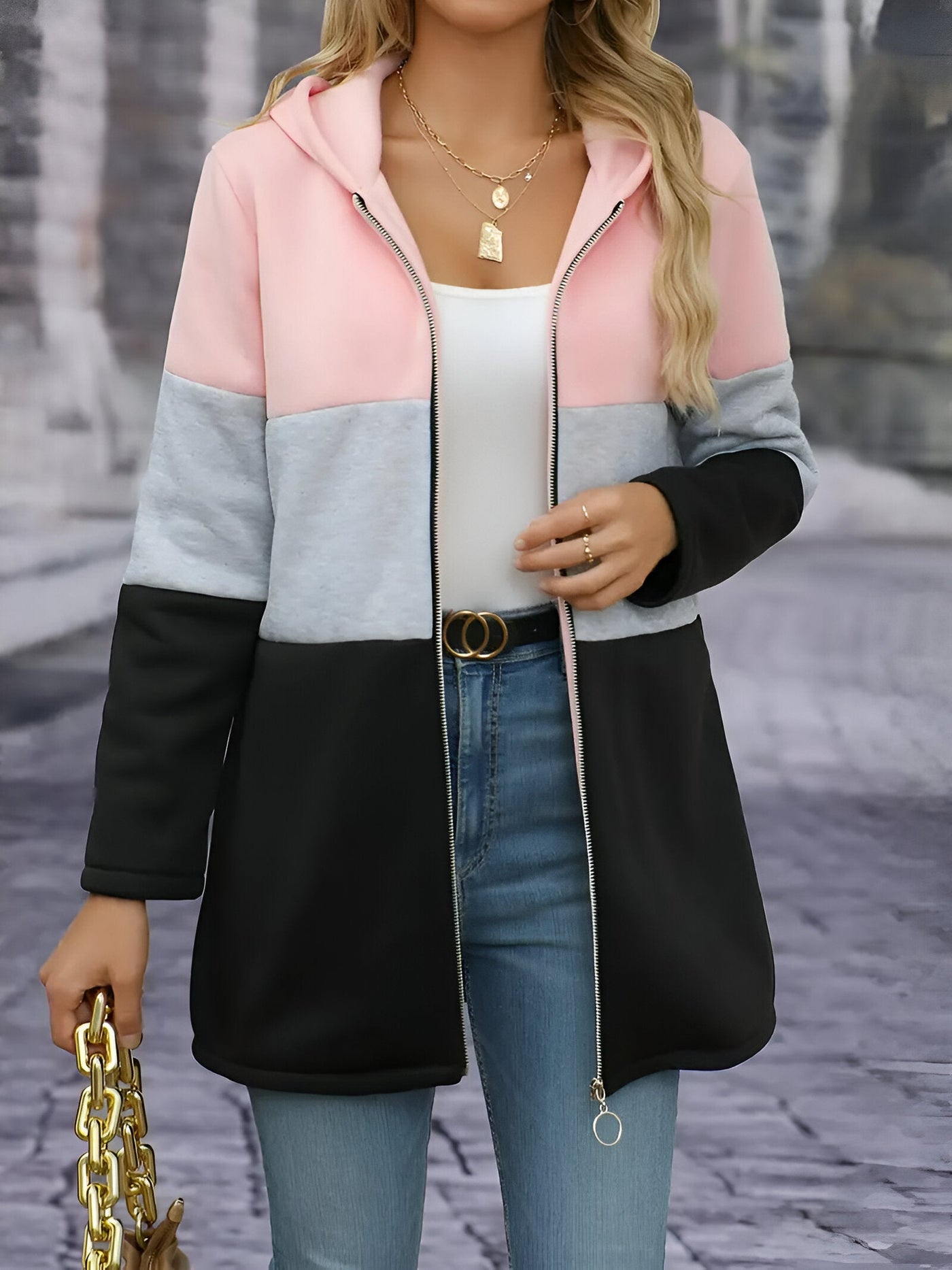 Franziska | Color Block Kapuzenjacke