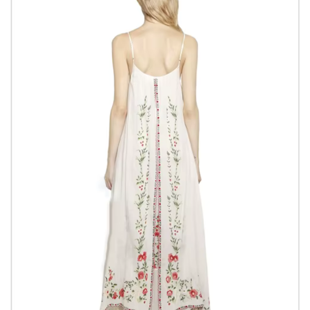 Naomi - Maxikleid mit Blumenstickerei