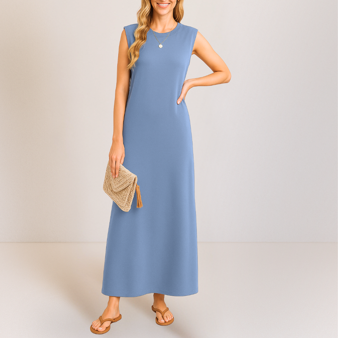 Emma™ | Elegantes langes Anti-Knitter-Kleid