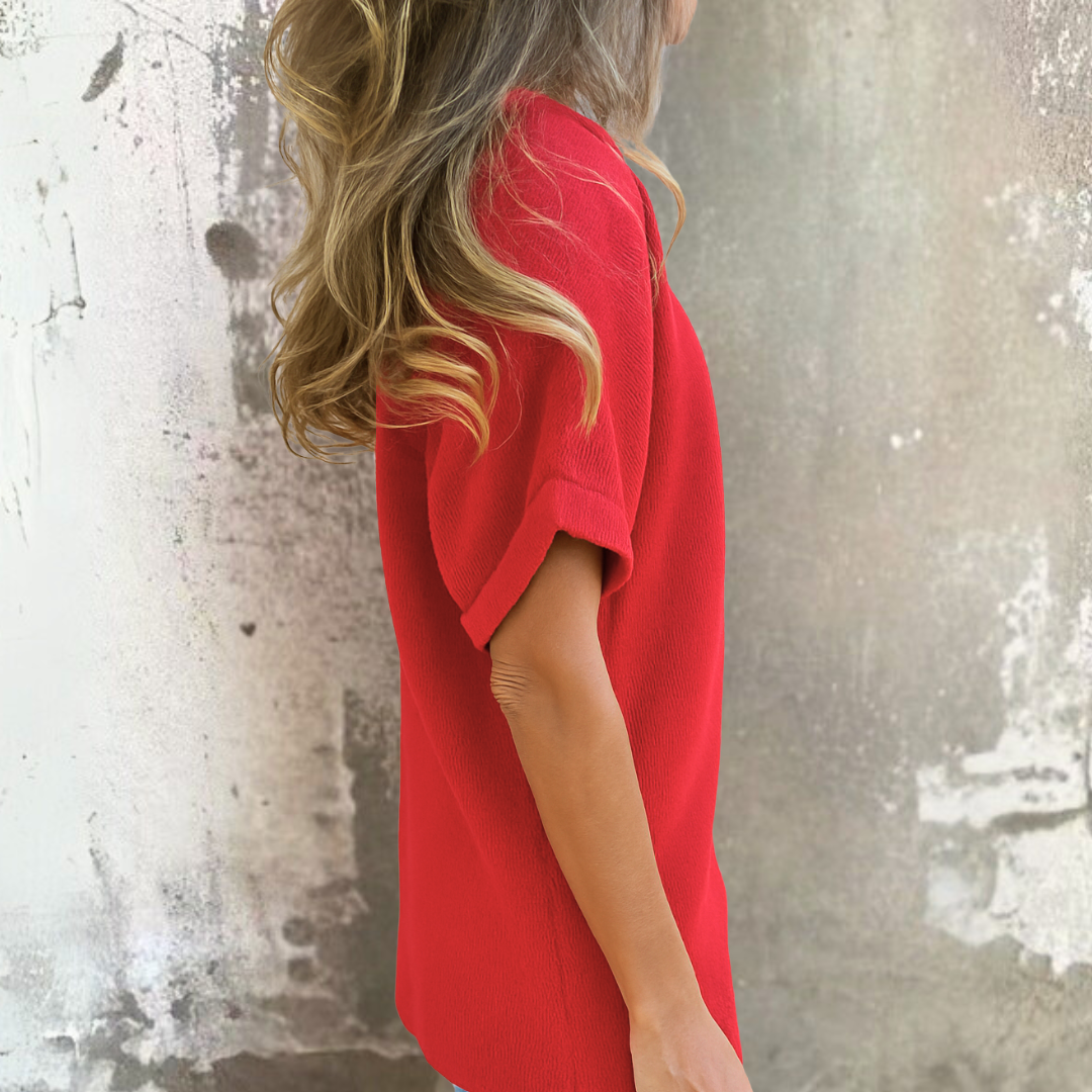 Diana™ | Schicke Bluse mit Rundhalsausschnitt