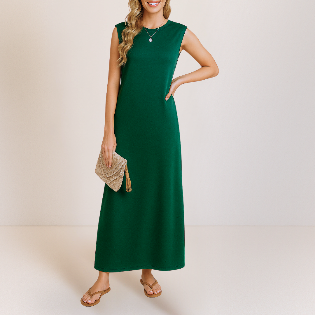 Emma™ | Elegantes langes Anti-Knitter-Kleid