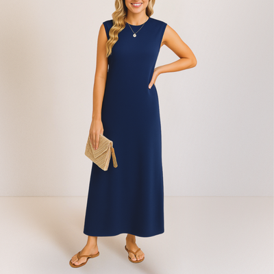 Emma™ | Elegantes langes Anti-Knitter-Kleid