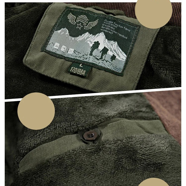 Robuster isolierter Wintermantel mit Kapuze für Männer