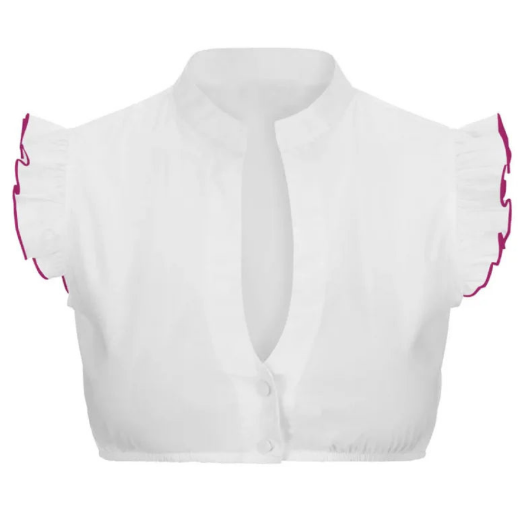 Kurzärmelige Dirndlbluse für Frauen