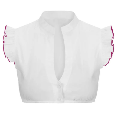 Kurzärmelige Dirndlbluse für Frauen