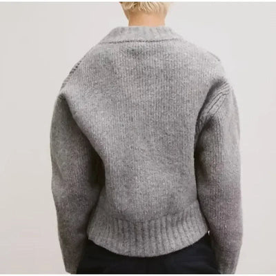 Eleganter Strick-Cardigan mit Reißverschluss für Damen