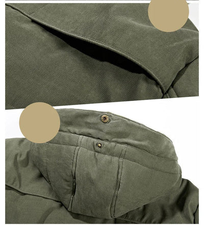 Robuster isolierter Wintermantel mit Kapuze für Männer