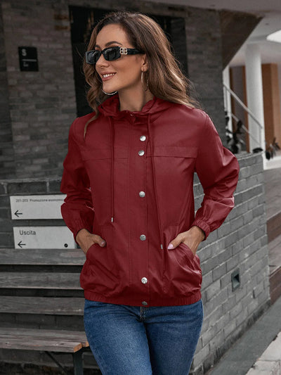 Outdoor-Regenjacke mit Kapuze für Frauen