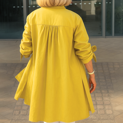 Louise™ | Schlichte Hemdbluse mit Schleifenärmeln