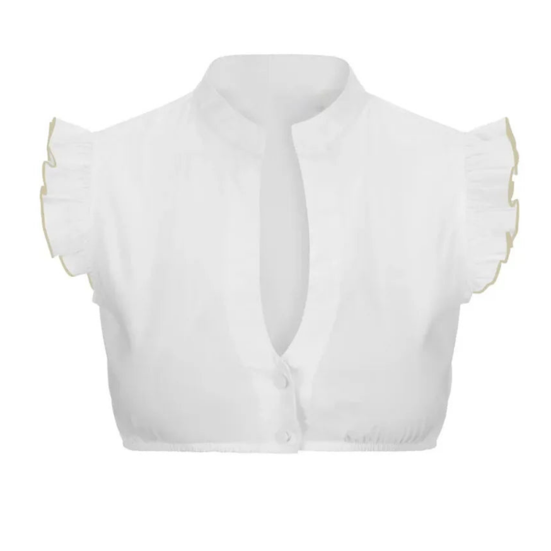 Kurzärmelige Dirndlbluse für Frauen