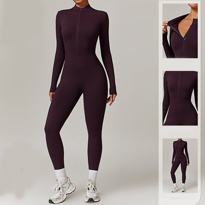 Harriet – Atmungsaktiver Langarm-Jumpsuit für Yoga und Fitness