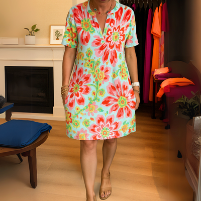 Lisette™ Printkleid mit V-Ausschnitt