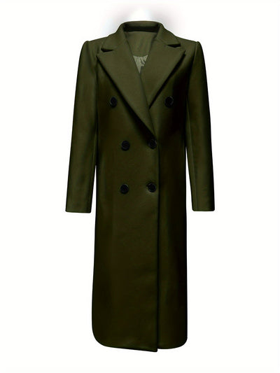 Eleganter Zweireihiger Mantel mit Reverskragen