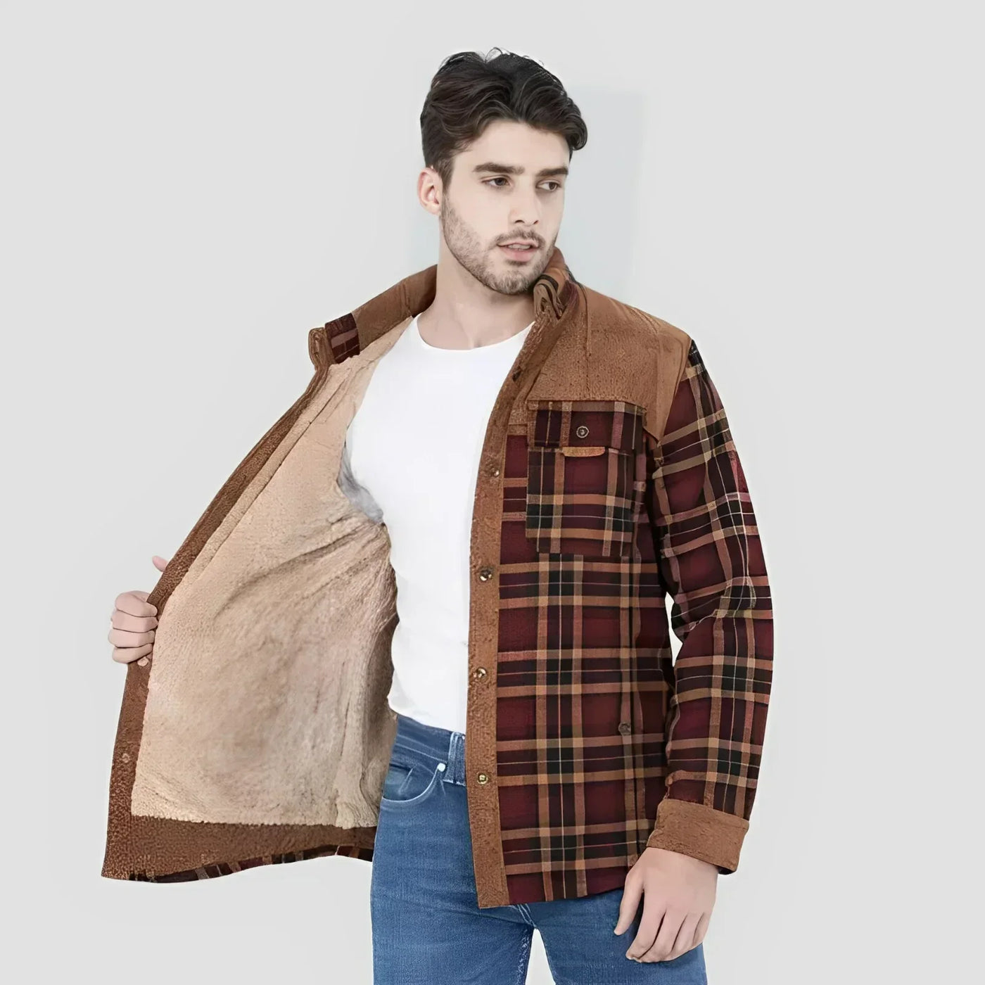 Kariertes Mantel-Jacke für Herren