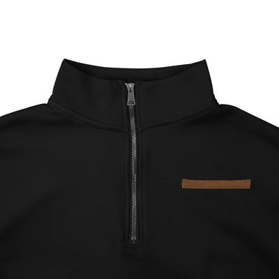Halbreißverschluss-Pullover aus Samt für Herren