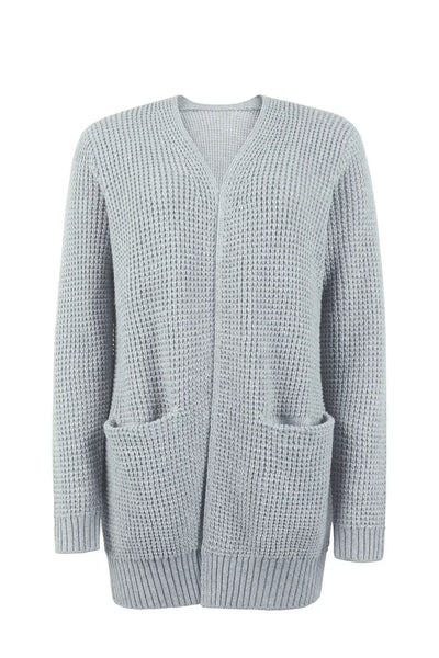Grauer Strick-Cardigan - Mila