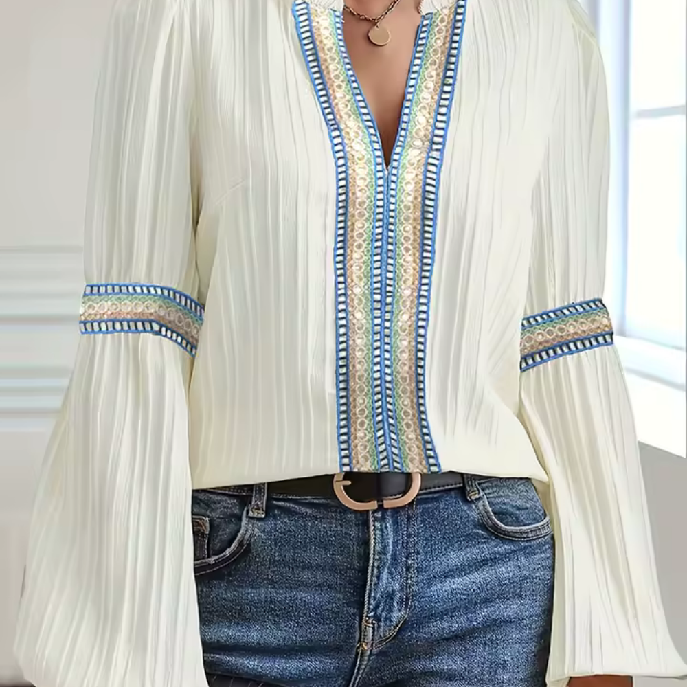 Elegante und komfortable Bluse im Boho-Chic - Enrora
