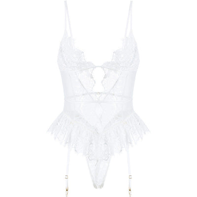 Tracy – Wasserlösliches Stickerei-Einteiler Strumpfband Dessous