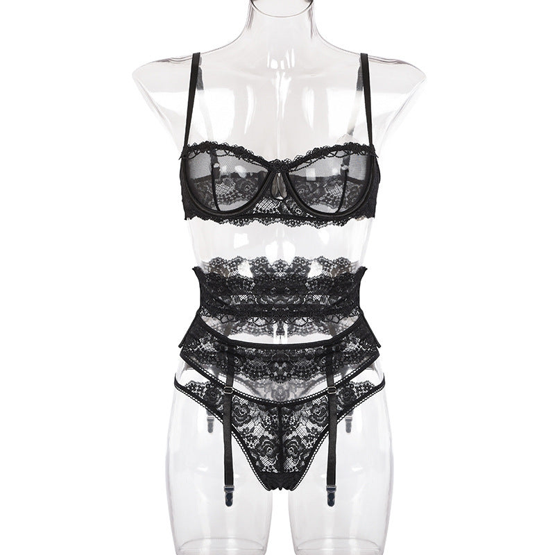 Judith – Transparentes Spitzen-BH-Set für Damen