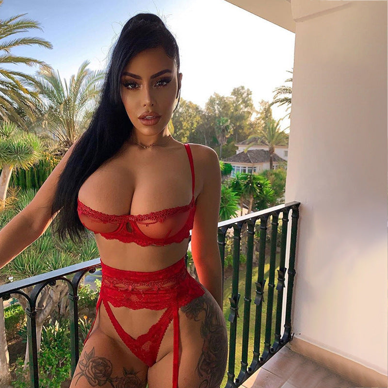 Judith – Transparentes Spitzen-BH-Set für Damen