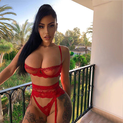 Judith – Transparentes Spitzen-BH-Set für Damen