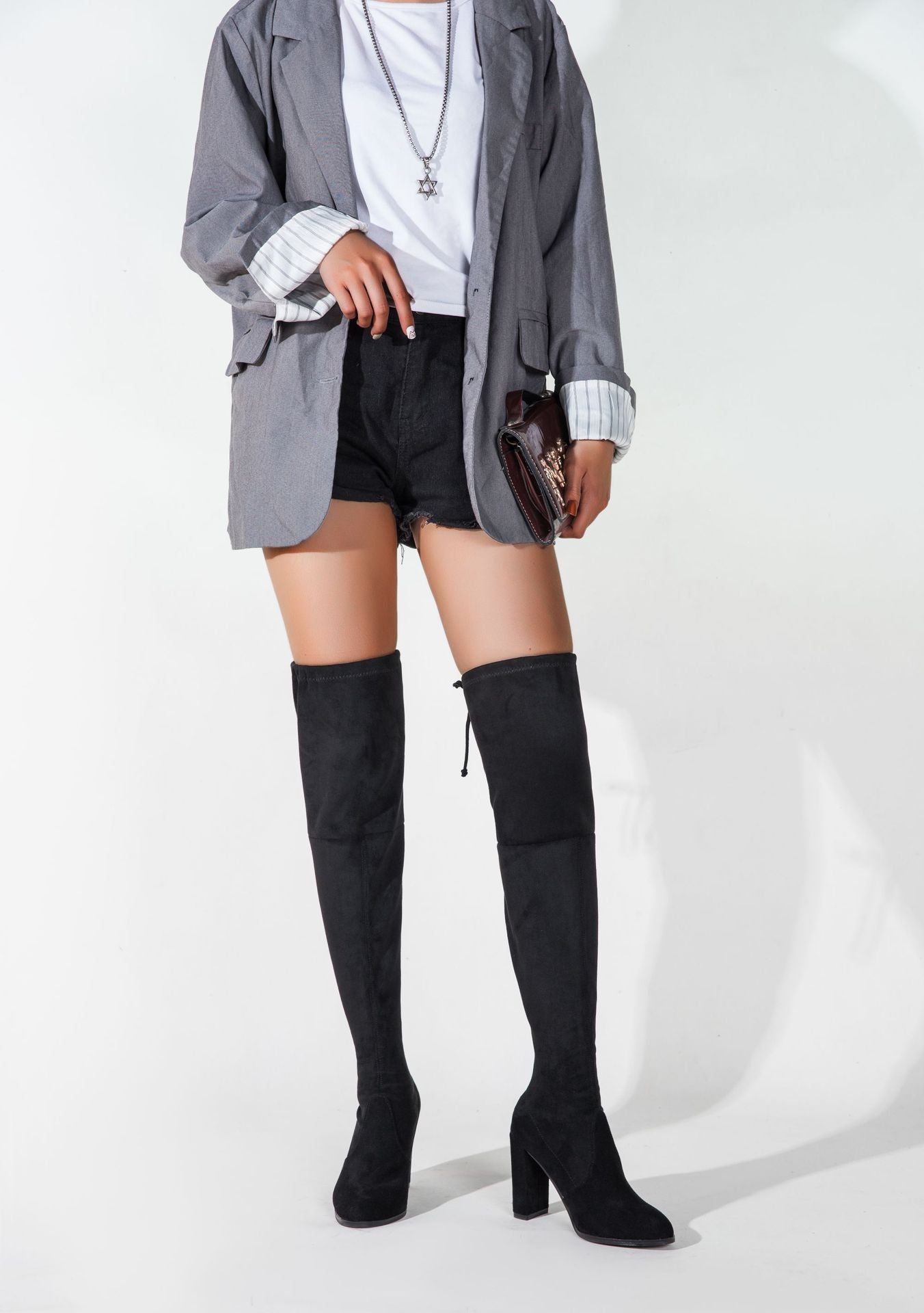 Sophie – Hohe Damenstiefel aus Premium-Veloursleder