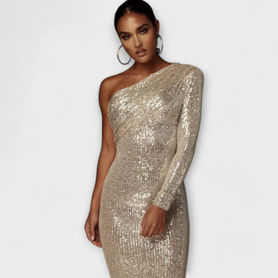 Asinia - Elegantes Abendkleid für Damen mit Wickelbrust Ideal für Festliche Anlässe und Romantische Abende