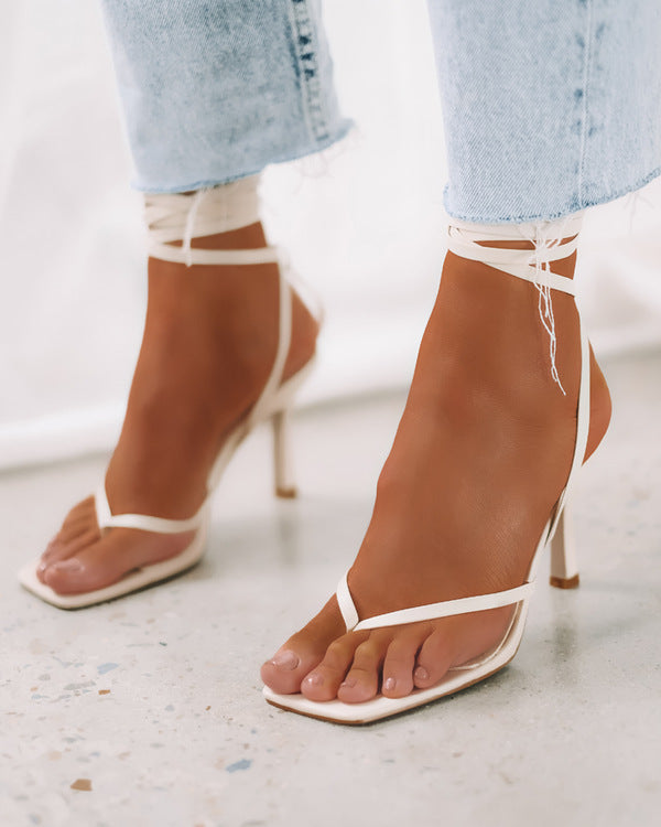 Shirley – Stiletto-Mid-Heel-Riemensandalen für Damen