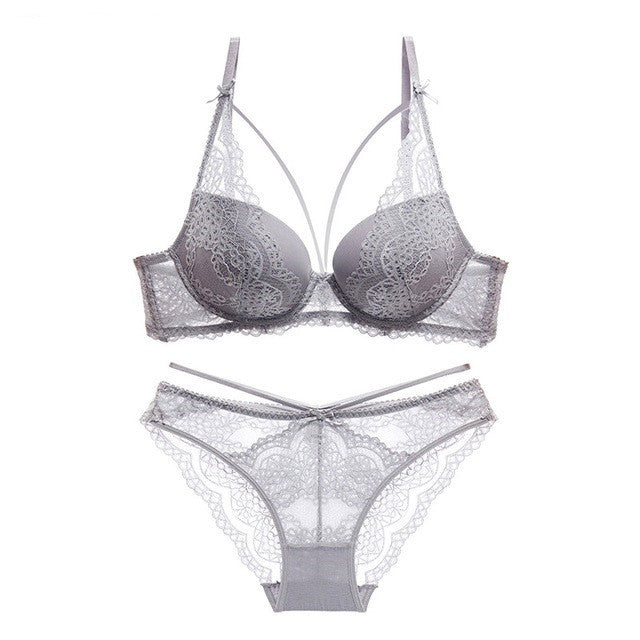 Robyn – Grünes Push-up-BH-Set für Damen