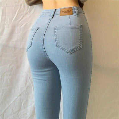 Hohe Taille Denim-Hose für Damen - Aurelyss