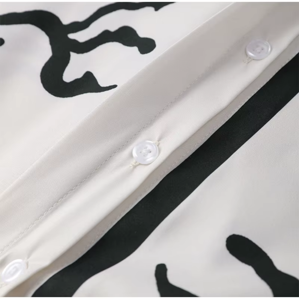 Elegantes Zweiteiler-Set mit abstraktem Print – Velorina