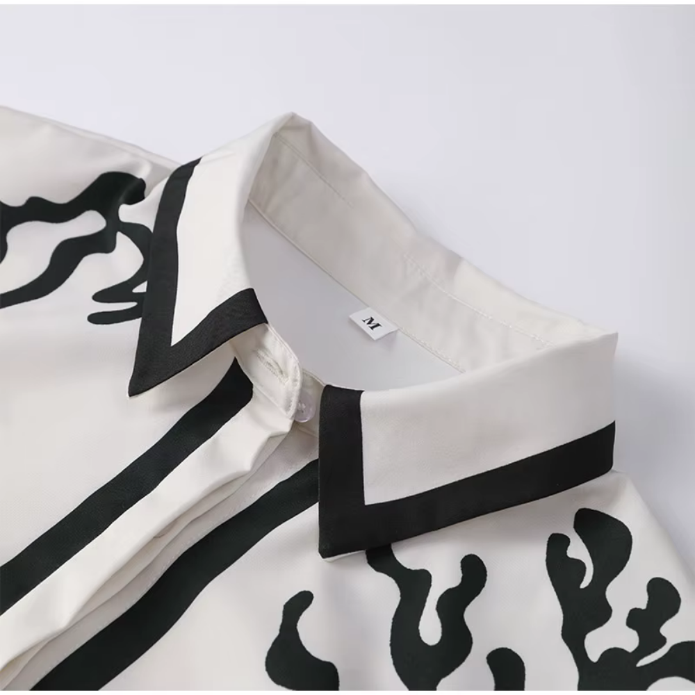 Elegantes Zweiteiler-Set mit abstraktem Print – Velorina