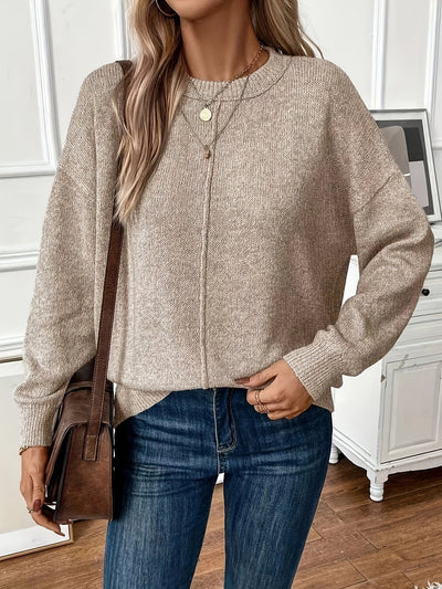 Stylischer Strickpullover Khaki - Mia