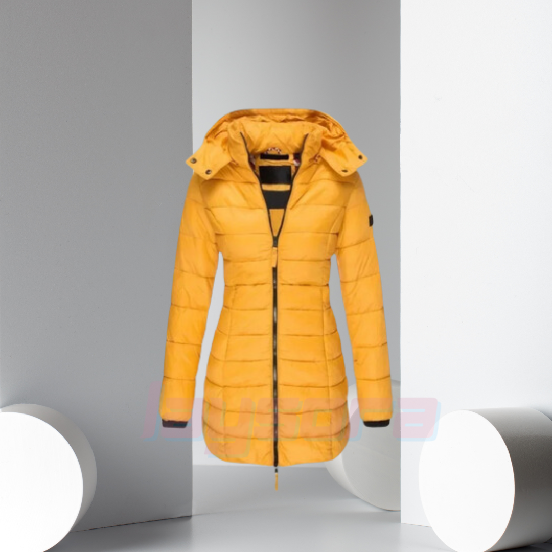 Gefütterter Wintermantel Gelb – Elise