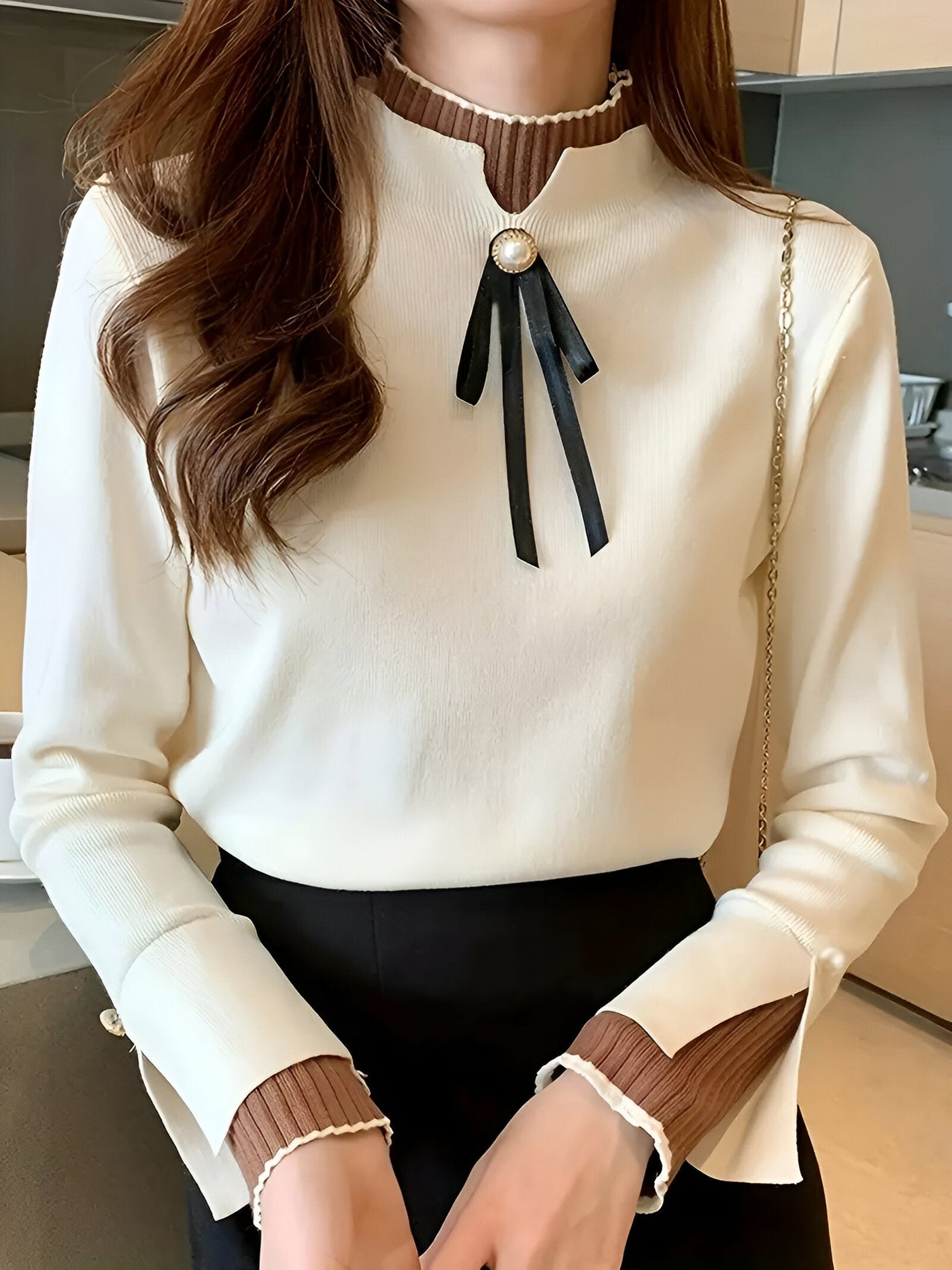 Jamine | Bequemes Patchwork Stricktop