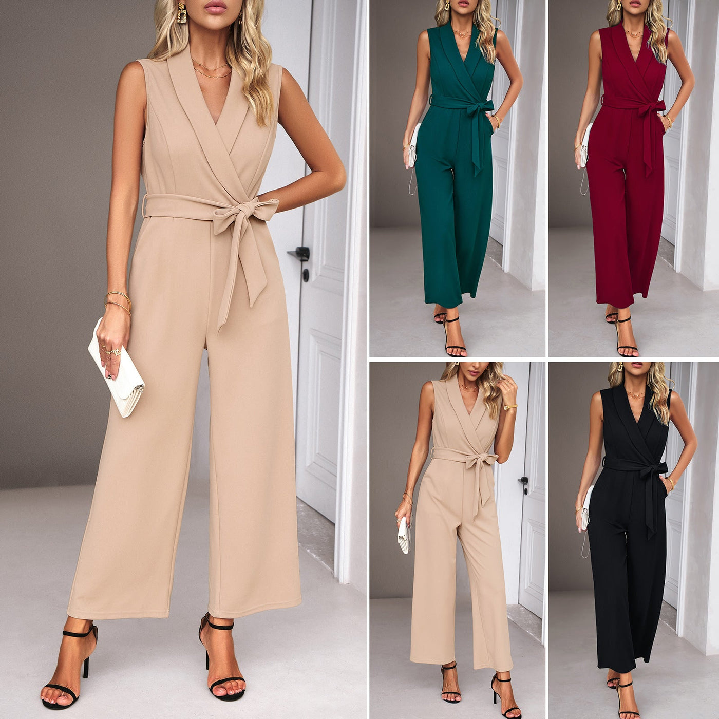 Sarah – Ärmelloser Jumpsuit mit gerader Hose