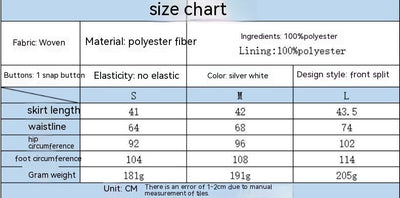 Christine – Silberne Paillettenrock mit Schlitz