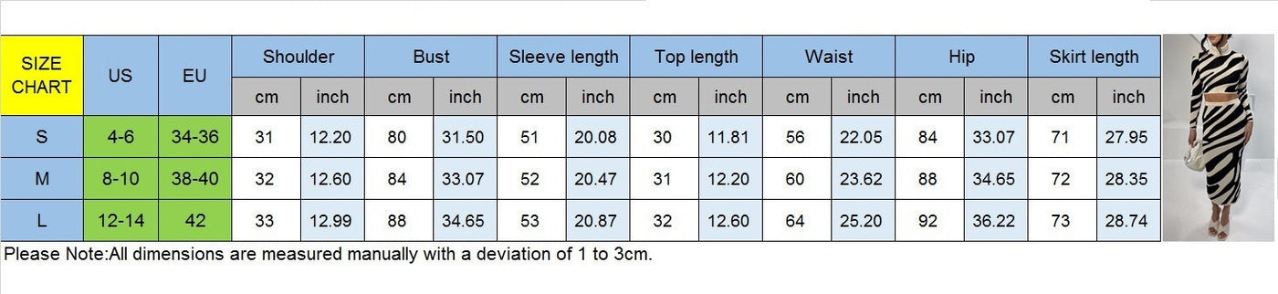 Rebecca – Gestreifter Schmaler Strickanzug