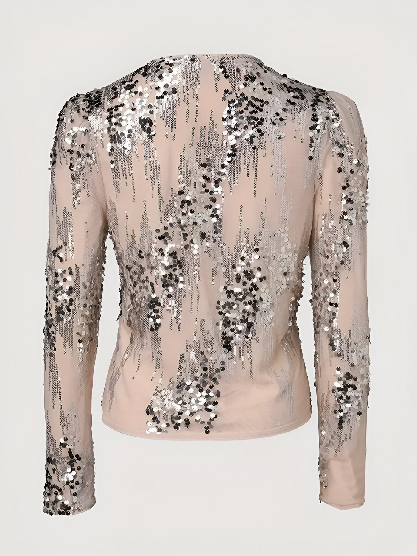 Edelgard | Glitzernde Pailletten-Blazer mit Reißverschluss