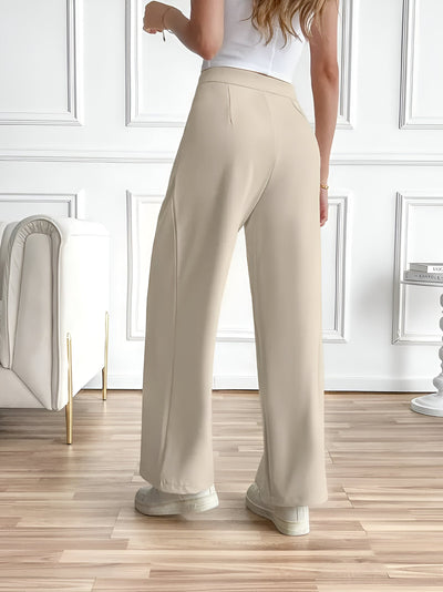 Edeltraud | Elegante Gerade-Hose mit Falten und Taschen